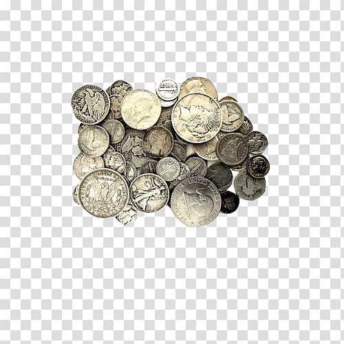 Junk silver Silver coin Coin collecting, silver coin transparent background PNG clipart