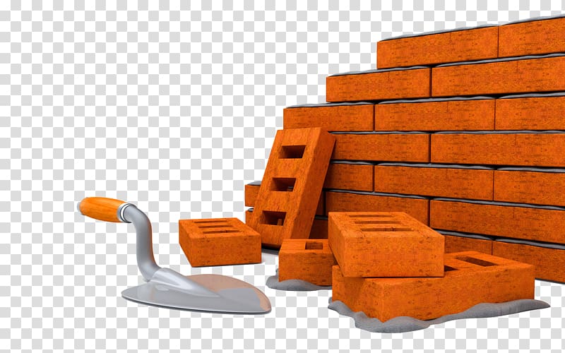 brown bricks , Brick Building material Architectural engineering Cement, Orange bricks transparent background PNG clipart