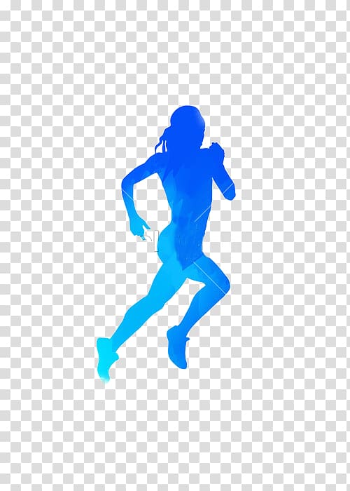Silhouette Female Illustration, Abstract running woman transparent background PNG clipart