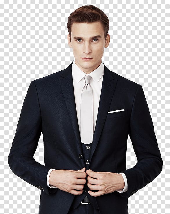 Swim briefs Necktie Dress Suit Grey, Foreign male model transparent background PNG clipart