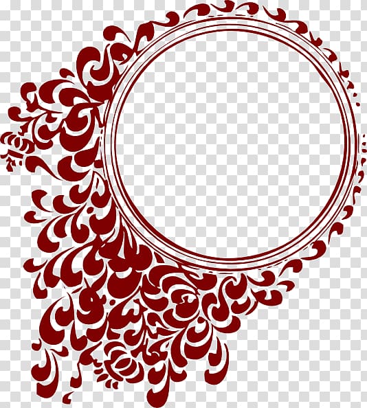 red floral illustration, Scalable Graphics , Circle Frame HD transparent background PNG clipart