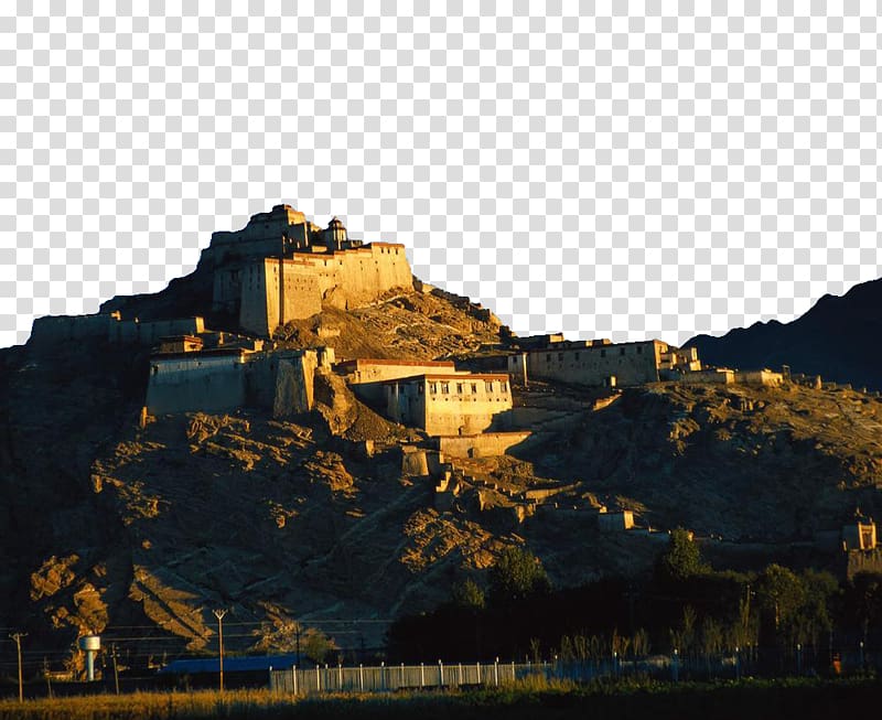 Gyantse County Lhasa Tsaparang Guge, Gyangze Castle Hill transparent background PNG clipart