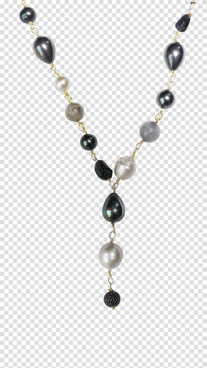 Pearl Necklace Bead Body Jewellery Onyx, large pearl transparent background PNG clipart