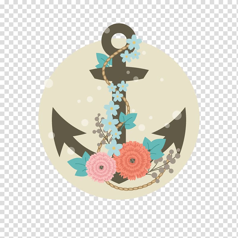 Adobe Illustrator Graphic design Illustration, Flowers anchor transparent background PNG clipart