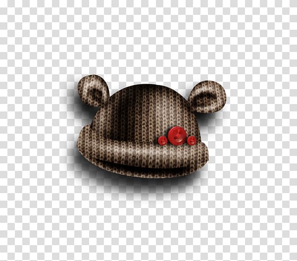 Brown Button Cap, Brown knit hat pattern buttons transparent background PNG clipart
