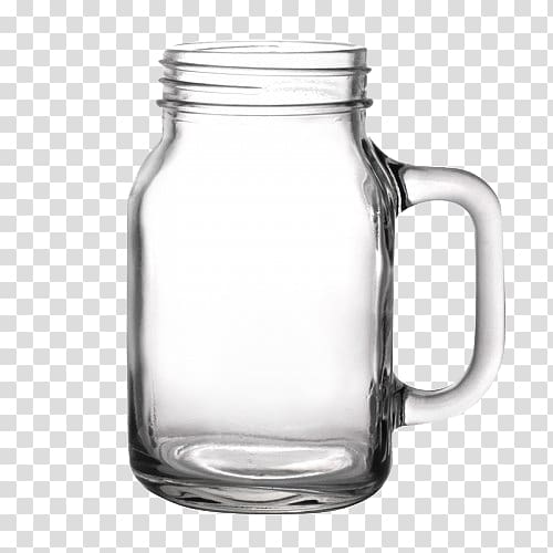 Mason jar Mug Glass Handle, mason jar transparent background PNG clipart