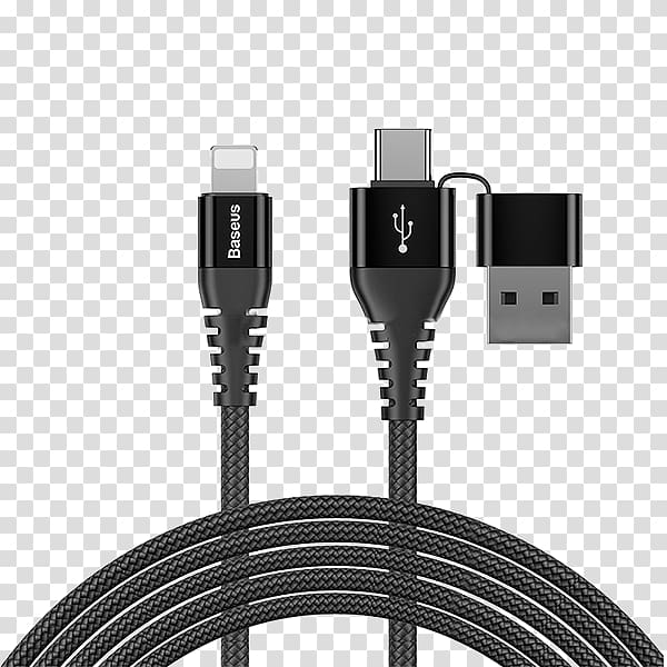 Battery charger USB Electrical cable Lightning Data cable, USB transparent background PNG clipart
