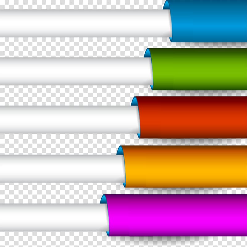five assorted-color rods, Data Chart, Creative colored labels transparent background PNG clipart