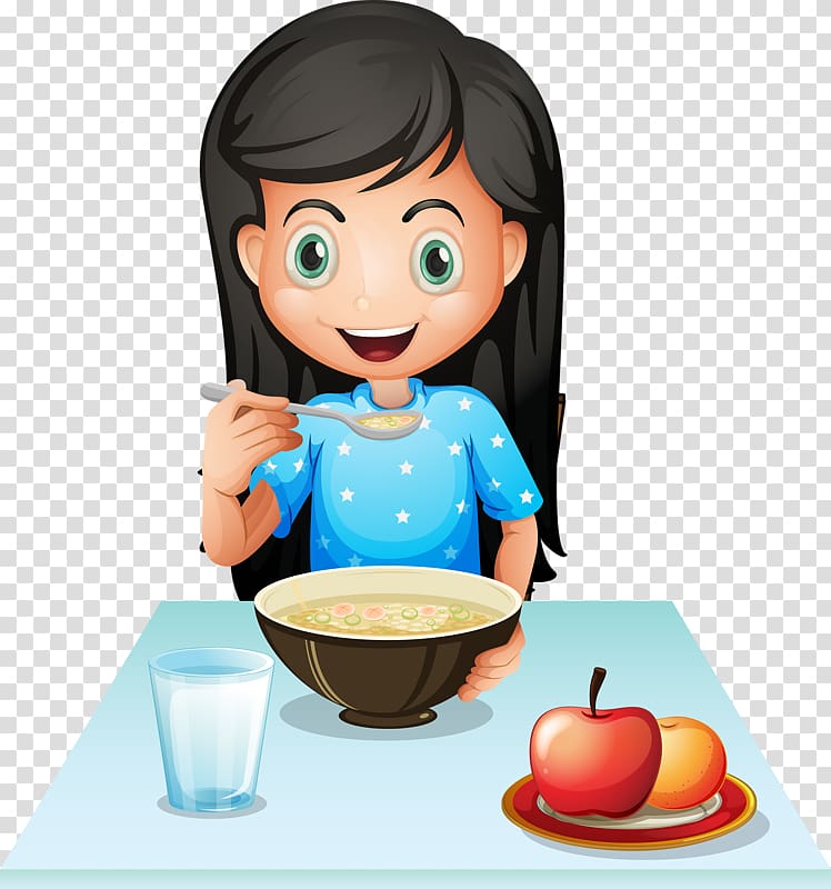 woman eating soup , Breakfast cereal Eating Fast food , Girl eating breakfast transparent background PNG clipart