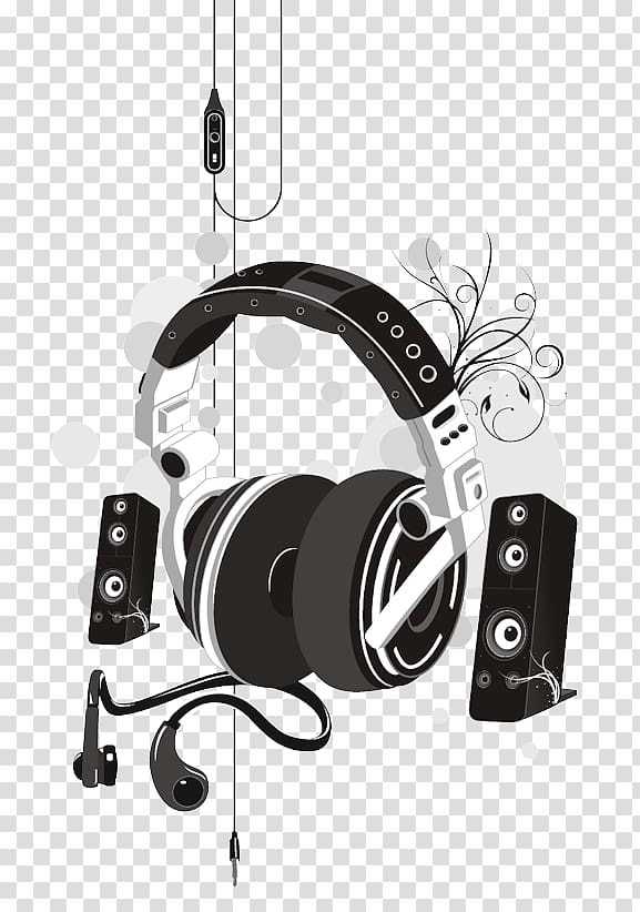 Music radio Headphones Art , headphones transparent background PNG clipart