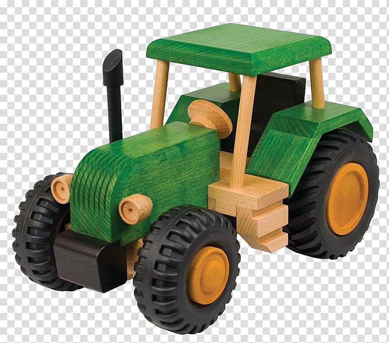 Toy tractors Wood Trailer, tractor transparent background PNG clipart
