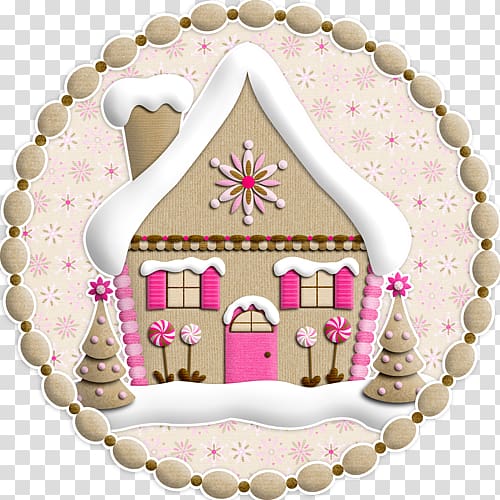 Gingerbread house Christmas tree, Cartoon igloo decoration transparent background PNG clipart