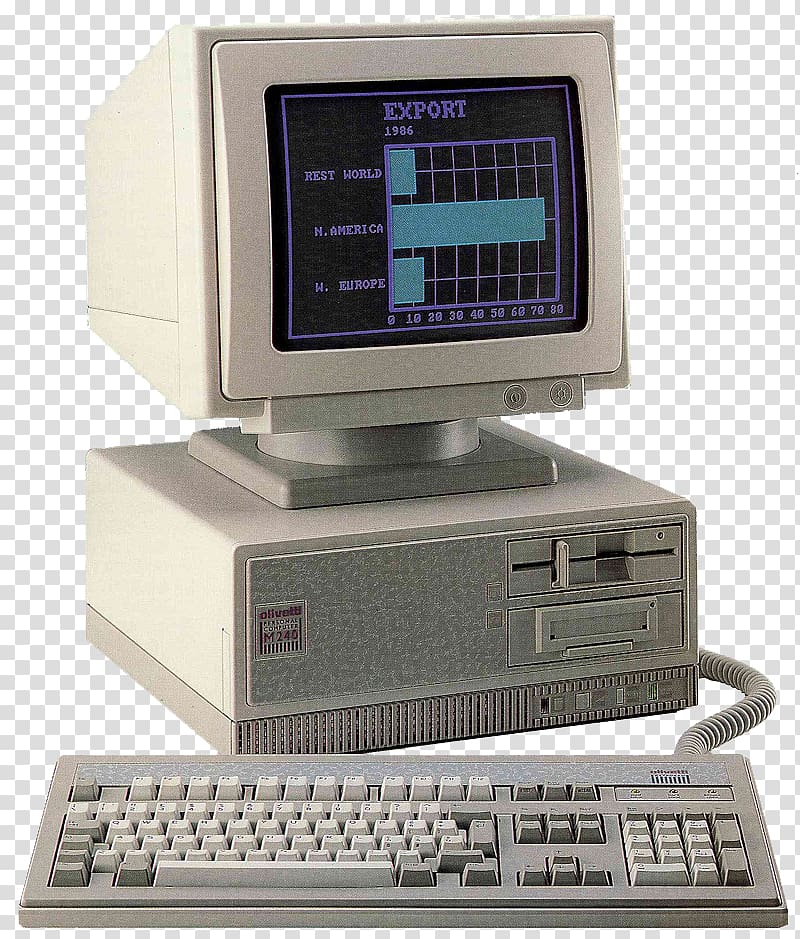 Olivetti M24 Personal computer Intel 8086, Computer transparent background PNG clipart