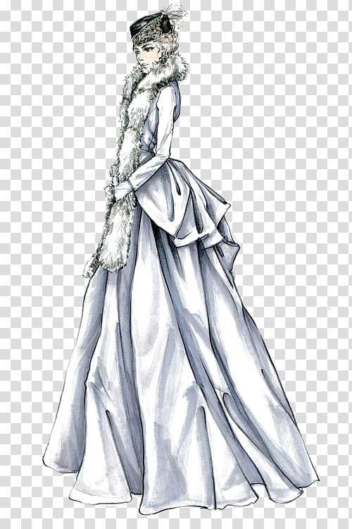 Costume Designer Drawing Academy Award for Best Costume Design Sketch, Dress Girl transparent background PNG clipart