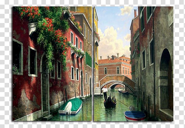 Venice painting Art Gondola Desktop metaphor, painting transparent background PNG clipart