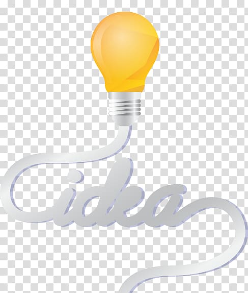 Incandescent light bulb Creativity Cartoon, Creative cartoon light bulb transparent background PNG clipart