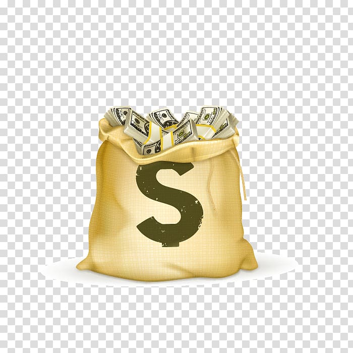 Money bag Illustration, purse transparent background PNG clipart