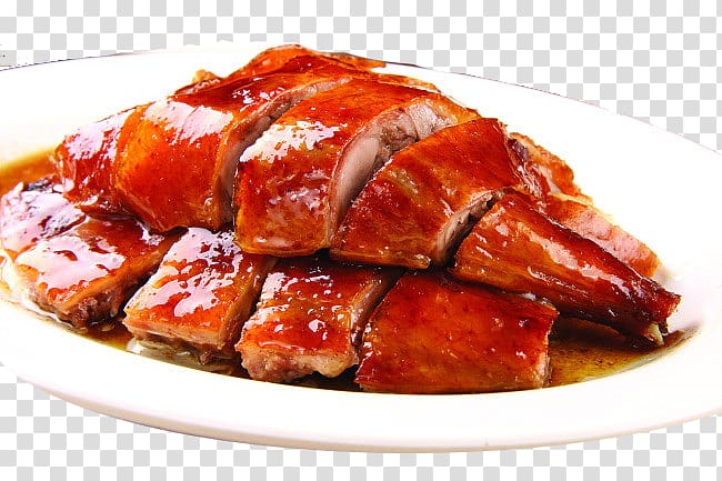 Roast goose Char siu Duck Soy sauce chicken Chinese cuisine, Duck transparent background PNG clipart