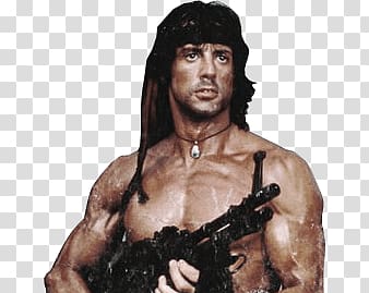 Sylverster Stallone, Sylvester Stallone Rambo transparent background PNG clipart