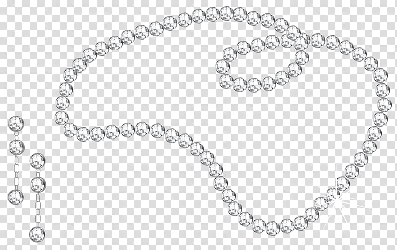 beaded silver-colored necklace and drop earrings, Earring Necklace Diamond Jewellery , Diamond Necklace and Earrings transparent background PNG clipart