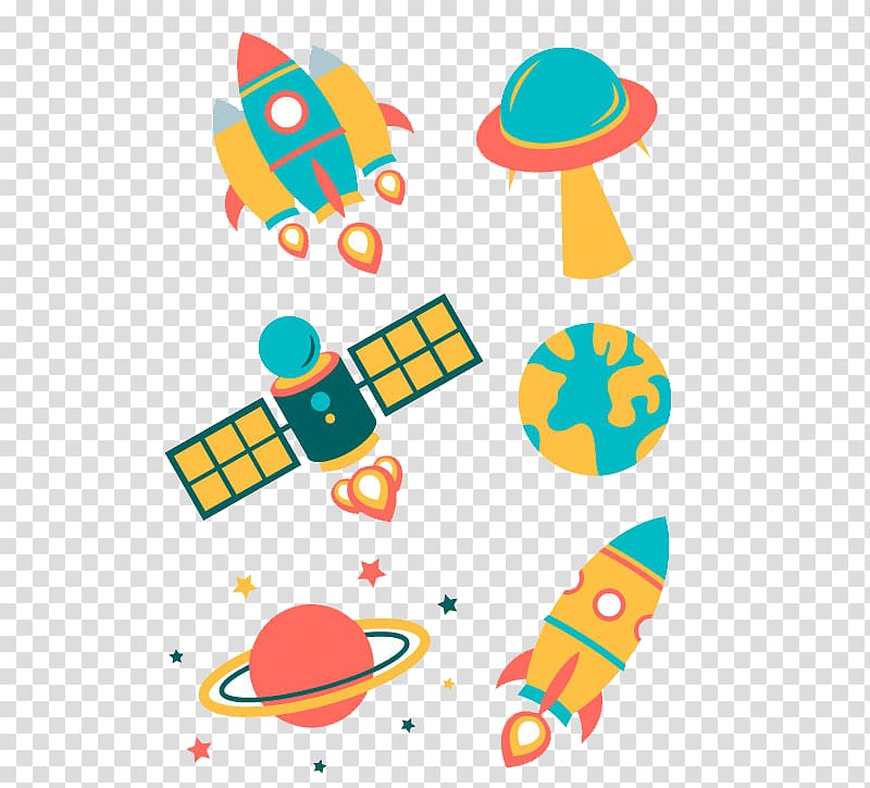 Spacecraft Euclidean Silhouette Flying saucer, Space elements transparent background PNG clipart