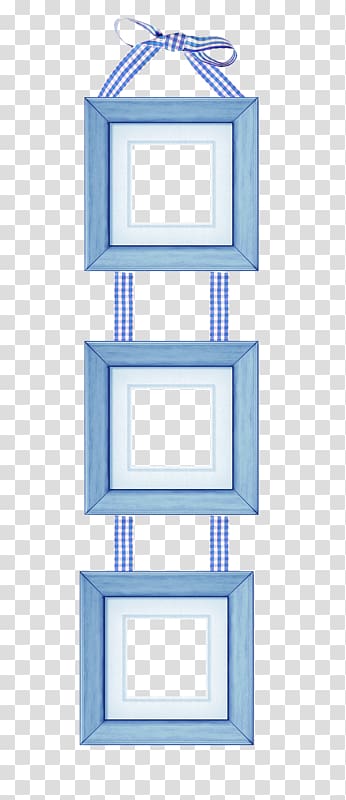 three blue frames illustration, Paper Decoupage Blue, Blue Frame transparent background PNG clipart
