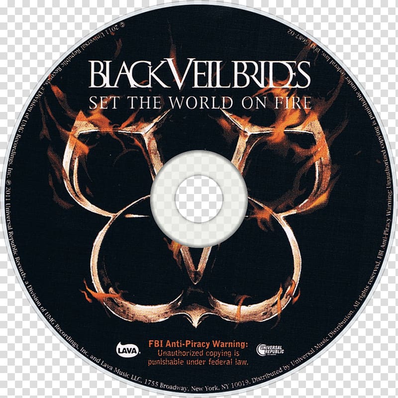 Set the World on Fire Black Veil Brides Wretched and Divine: The Story of the Wild Ones Fallen Angels Album, Black Veil Brides transparent background PNG clipart