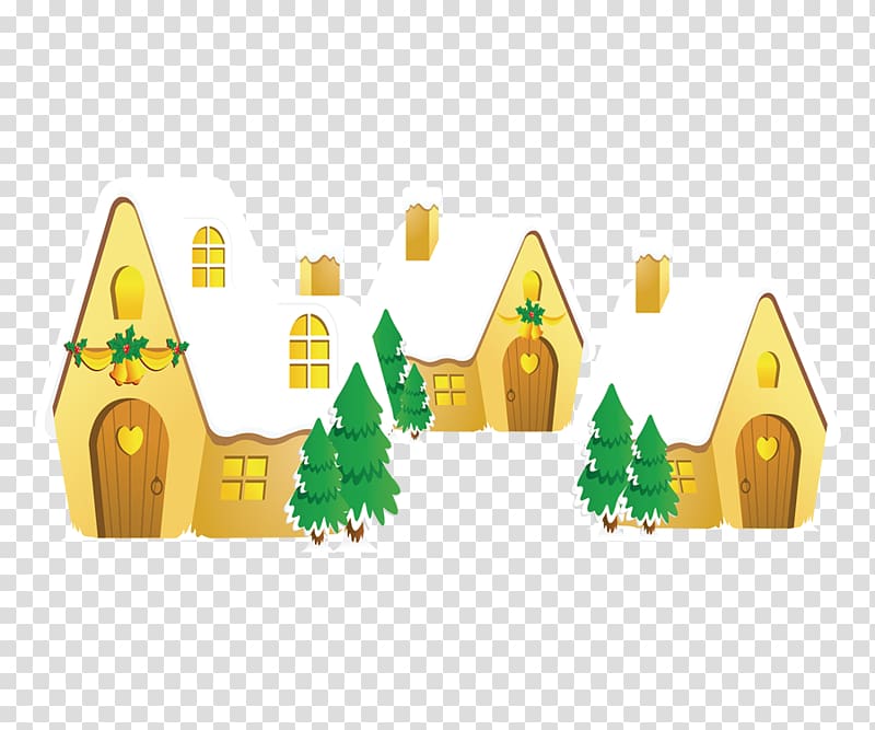 Christmas , house,snowflake,Creative holiday transparent background PNG clipart