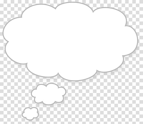 white speech cloud illustration, Speech balloon , thinking bubble transparent background PNG clipart