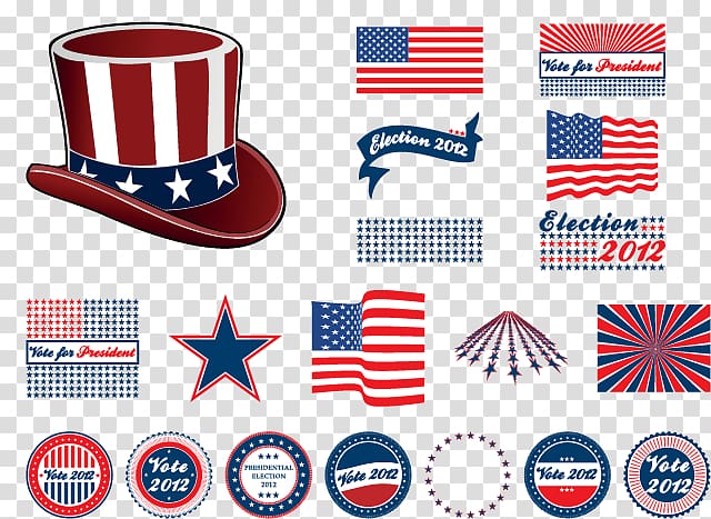 US Presidential Election 2016 President of the United States Badge, elements of the United States transparent background PNG clipart