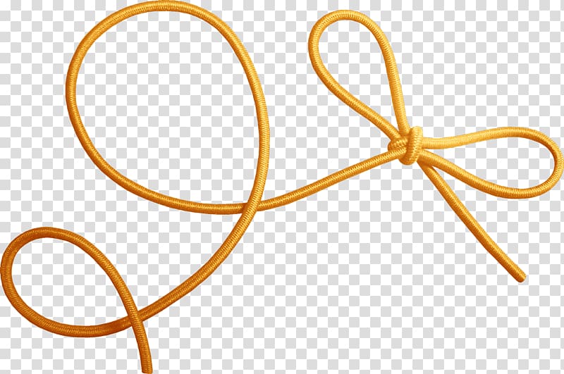 Rope Knot Icon, Yellow rope transparent background PNG clipart