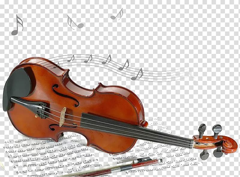 Violin Musical note Musical notation, Beautiful violin and notes transparent background PNG clipart