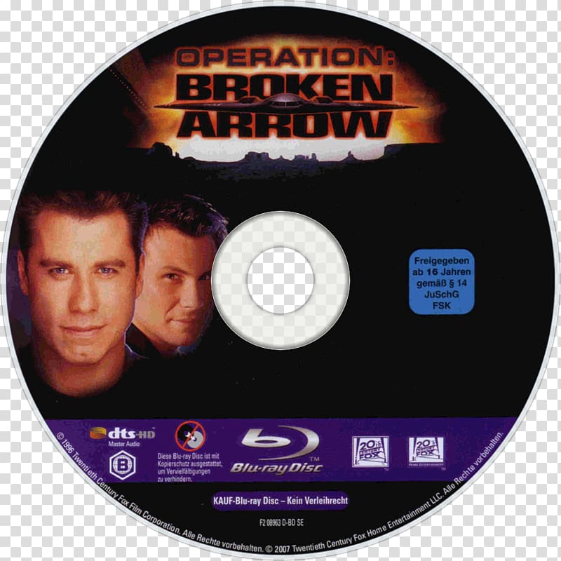 Bob Gunton Samantha Mathis Broken Arrow Blu-ray disc DVD, dvd transparent background PNG clipart