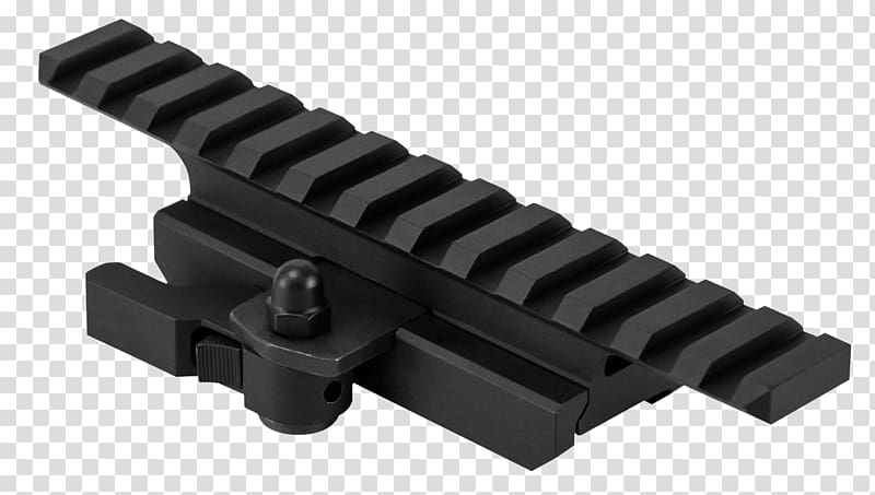 Picatinny rail Weaver rail mount Colt AR-15 AR-15 style rifle M4 carbine, assault rifle transparent background PNG clipart