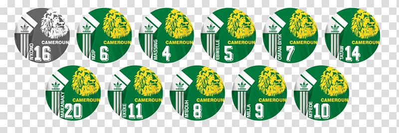 Cameroon national football team Art Button Collection catalog, design transparent background PNG clipart