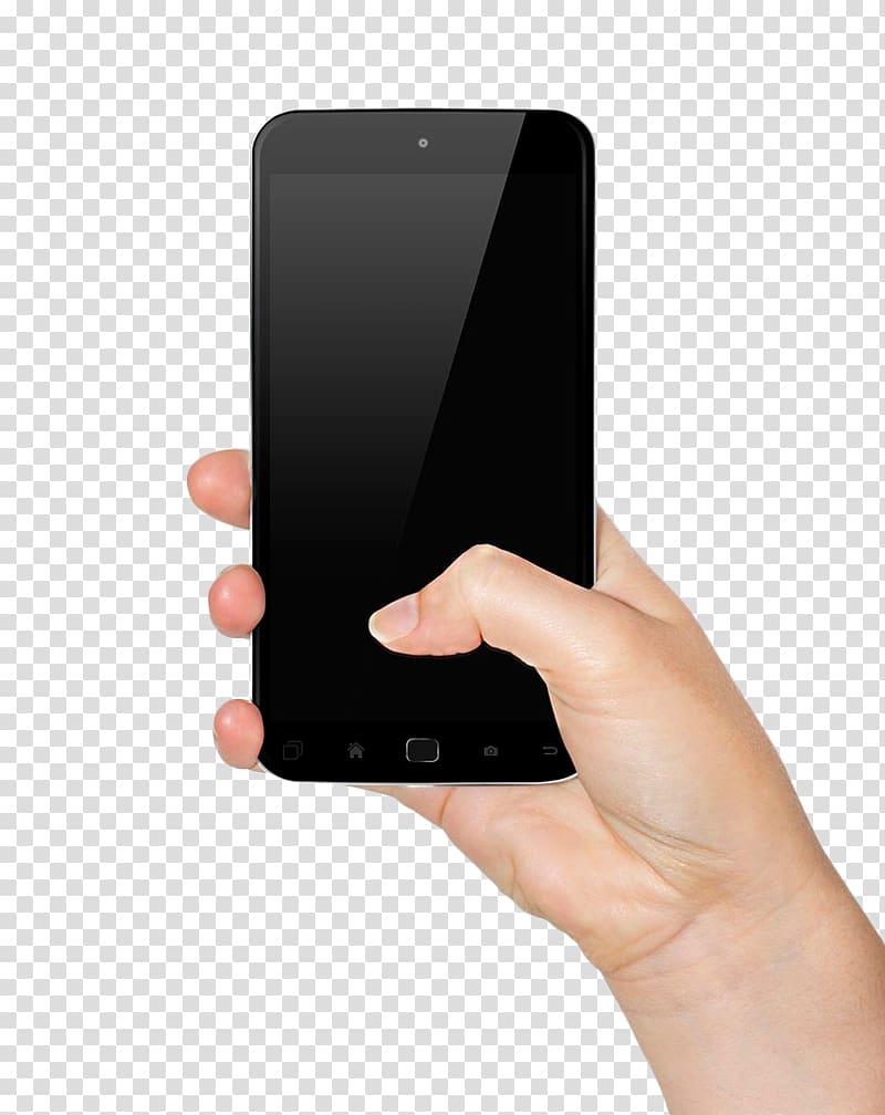 Feature phone Smartphone Mobile Phones , Handheld black phone transparent background PNG clipart