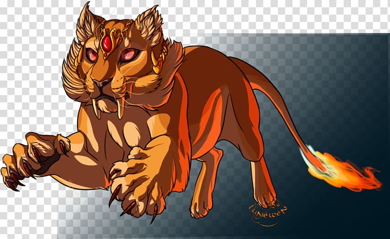 Tiger\'s Curse Drawing Flame Cat Bengal tiger, dungeons and dragons transparent background PNG clipart