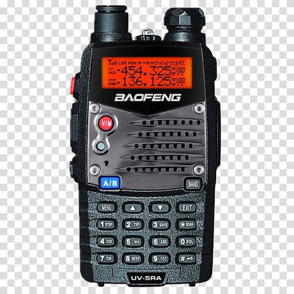 Two-way radio Continuous Tone-Coded Squelch System Amateur radio Baofeng UV-5RA Baofeng UV-5R+, radio transparent background PNG clipart