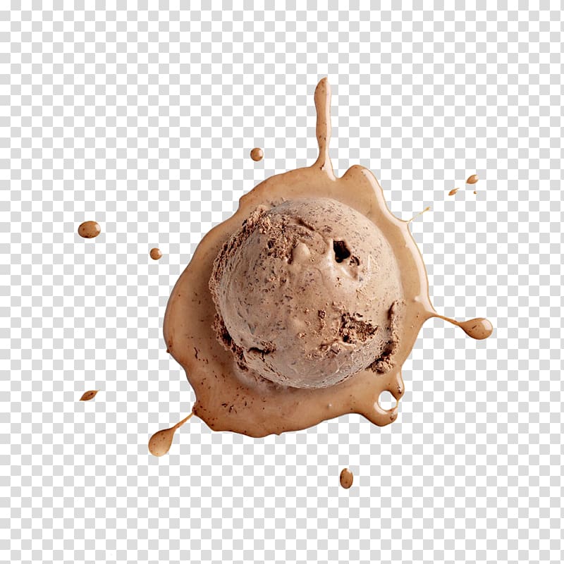 chocolate ice cream , Chocolate ice cream Chocolate truffle, Melted ice cream ball transparent background PNG clipart