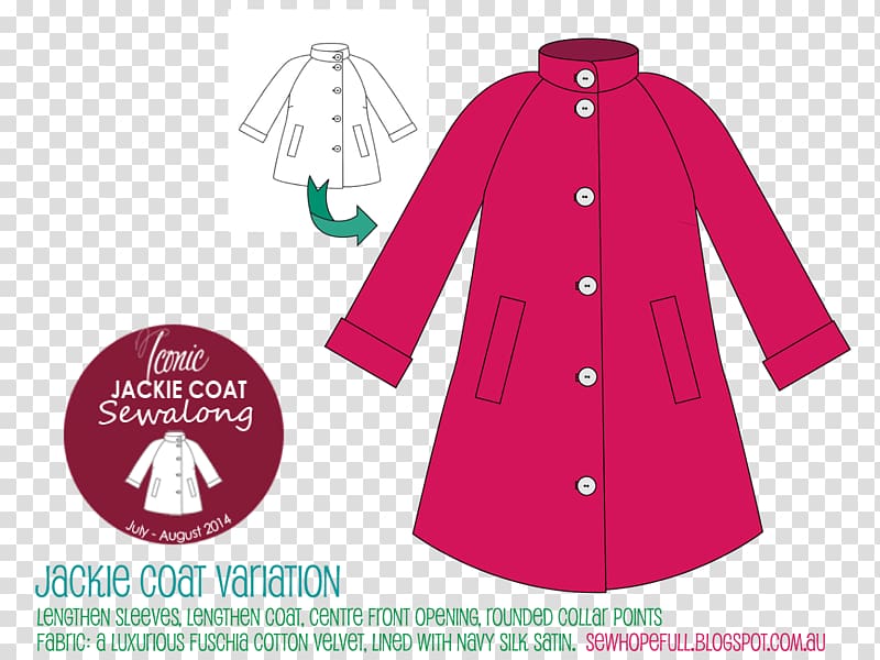 Outerwear Coat Jacket Sleeve Clothes hanger, coat sewing patterns transparent background PNG clipart