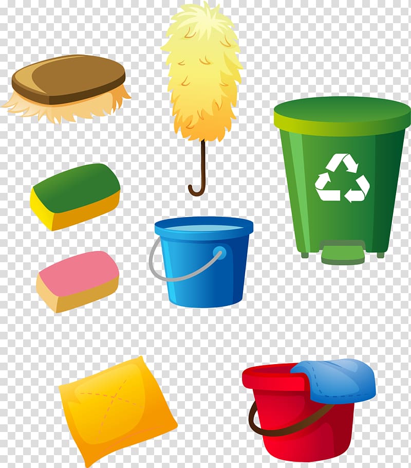 Cleaning Euclidean Icon, hand-painted cleaning tools transparent background PNG clipart