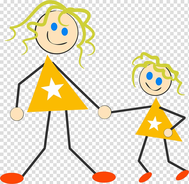 Mother Daughter Stick figure , Mother And Daughter transparent background PNG clipart