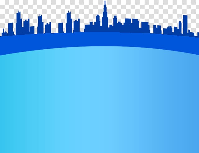 Blue Silhouette, The effect of a blue city transparent background PNG clipart