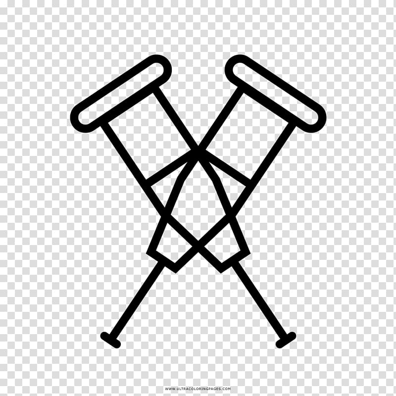 Drawing Crutch Coloring book Pediatric Dermatology, crutch transparent background PNG clipart