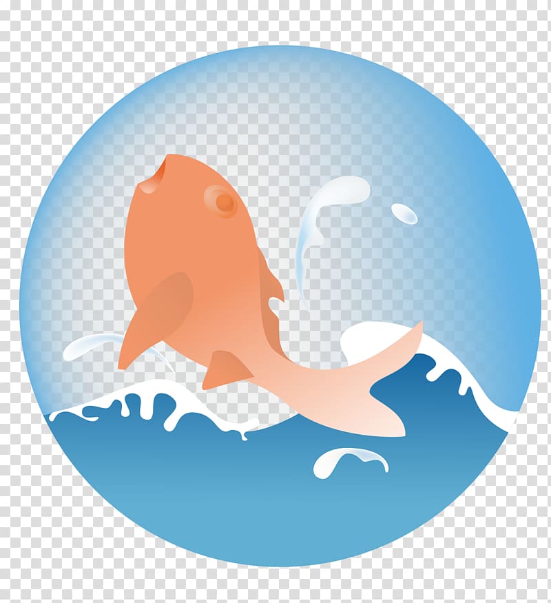 Logo Fish Icon, Fish out of the water transparent background PNG clipart