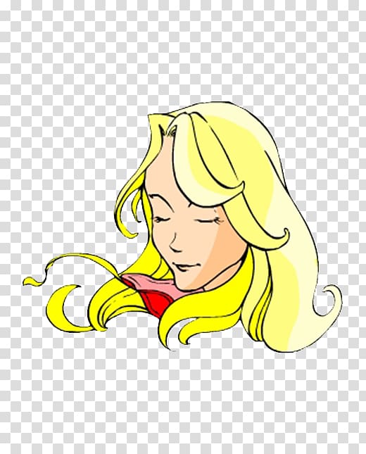 Long hair Capelli Hairstyle, Goddess yellow flowing long hair transparent background PNG clipart