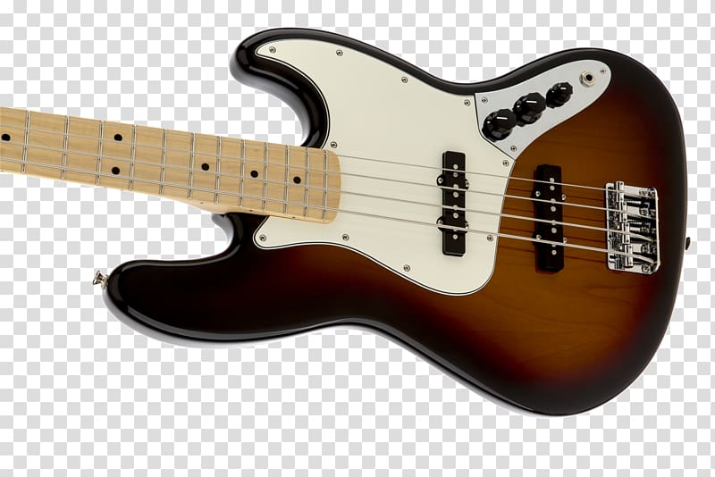 Fender Standard Jazz Bass Fender Jazz Bass Fingerboard Bass guitar Sunburst, Bass Guitar transparent background PNG clipart