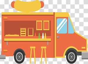 Fast Food Hamburger Pizza Food Truck Cartoon Fast Food Car