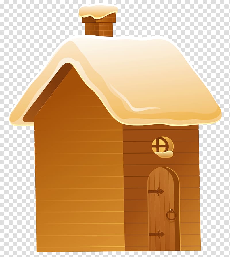 brown house , Christmas , Snowy Winter House transparent background PNG clipart