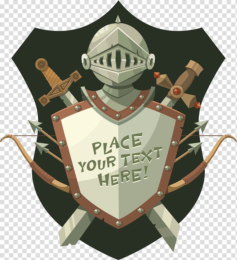 Middle Ages Knight Shield Helmet, Shield and the Sword transparent background PNG clipart